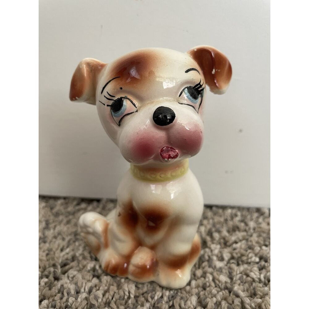 Vintage Ceramic Dog Japan Anthropomorphic Figure Decor